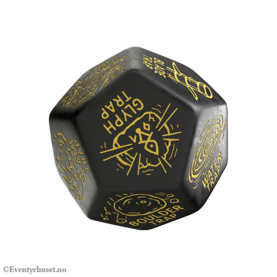 Viridian Jumbo Dice Trap Generator Die D12 Black Games