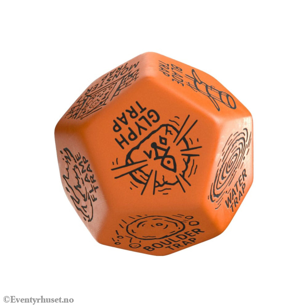 Viridian Jumbo Dice Trap Generator Die D12 Orange Games