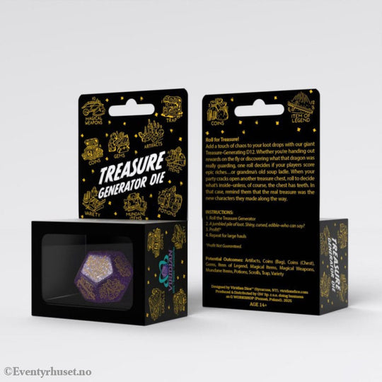 Viridian Jumbo Dice Treasure Generator Die D12 Shimmering Purple Games