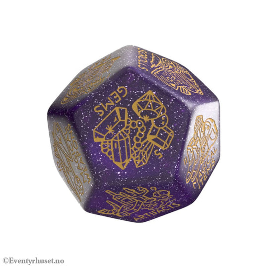 Viridian Jumbo Dice Treasure Generator Die D12 Shimmering Purple Games