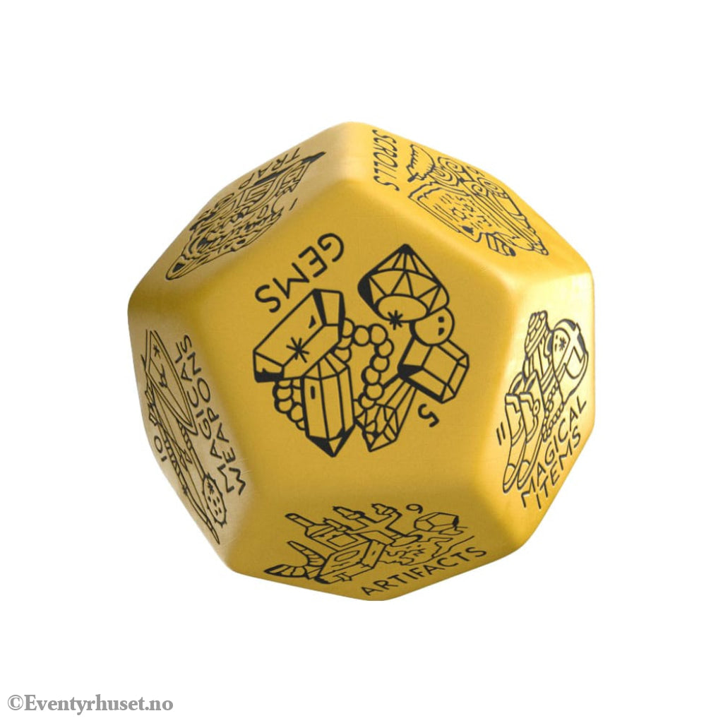 Viridian Jumbo Dice Treasure Generator Die D12 Yellow Games