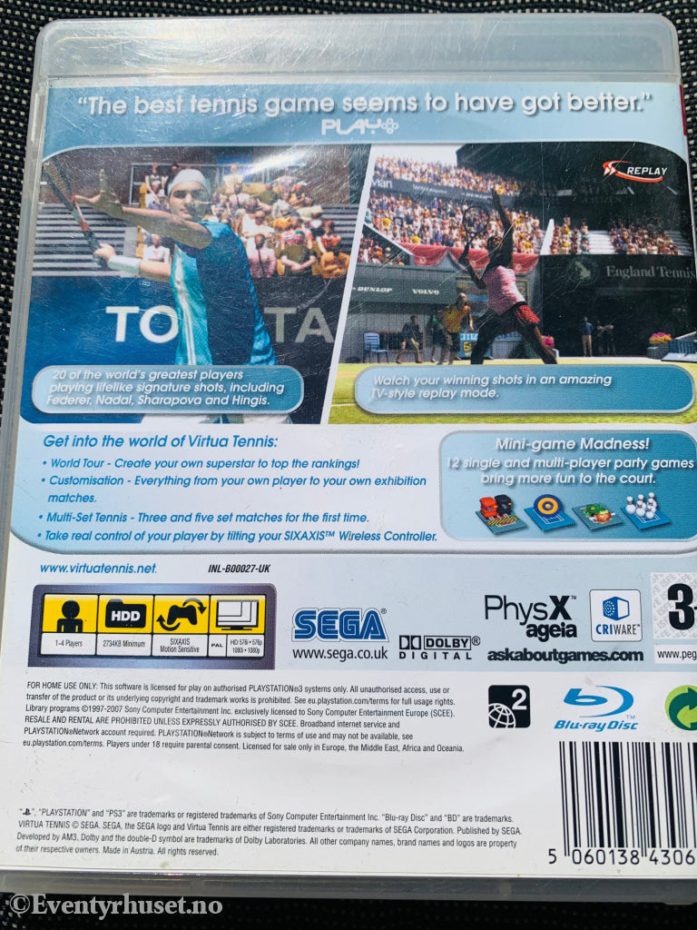 Virtual Tennis 3. Ps3. Ps3