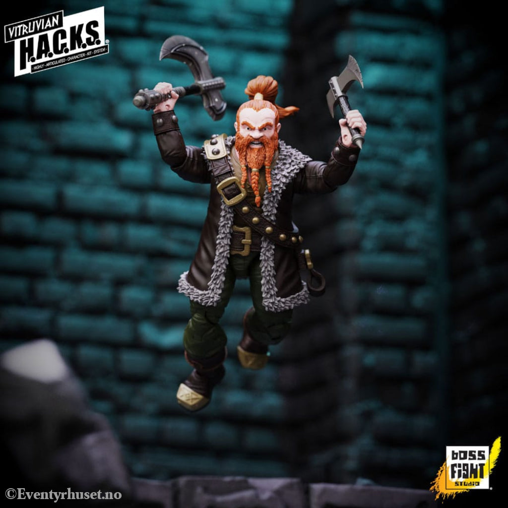 Vitruvian H.A.C.K.S. Action Figure Dwarf Mercenary Grimgrom Toys