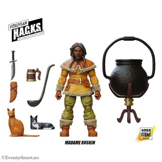 Vitruvian H.A.C.K.S. Action Figure Dwarf Tavern Keeper Madame Ruskin Toys