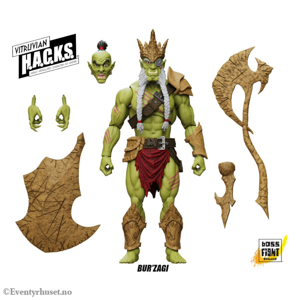 Vitruvian H.A.C.K.S. Action Figure Mighty Orc Sovran Bur’Zagi Toys