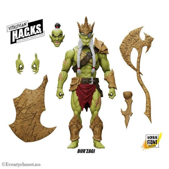 Vitruvian H.A.C.K.S. Action Figure Mighty Orc Sovran Bur’Zagi Toys
