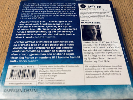 Viveca Sten – Farlige forhold. Lydbok på CD.