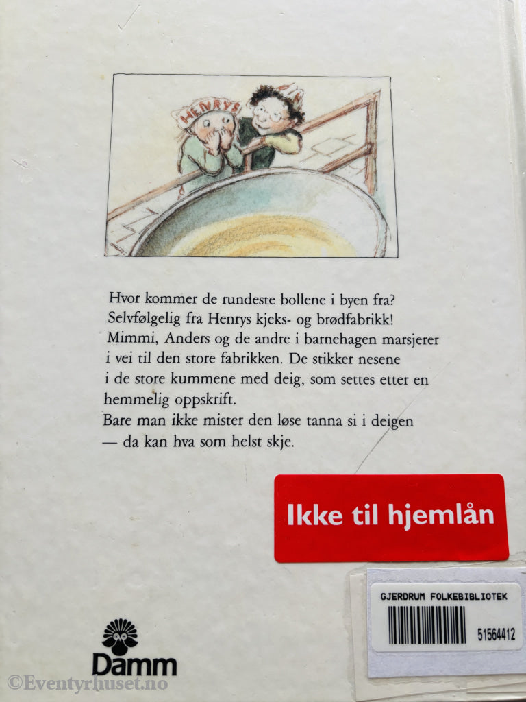 Viveca Sundvall og Eva Eriksson. Mimmi og kjeksfabrikken. 1987. Barnebok.