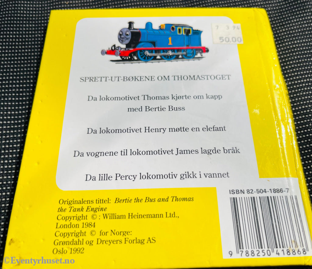 W. Awdry. Lokomotivet Thomas. Da Lokomotivet Thomas Kjørte Om Kapp Med Bertie Buss. En