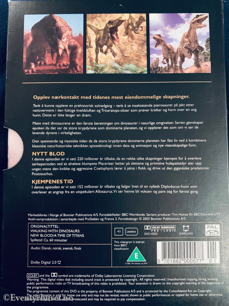 Walking With Dinosaurs. Dvd Slipcase.