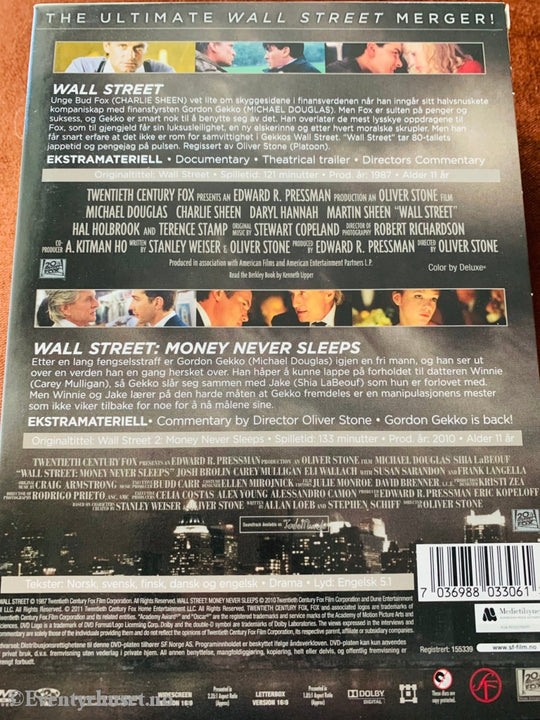 Wall Street. 1987-. Dvd Samleboks.