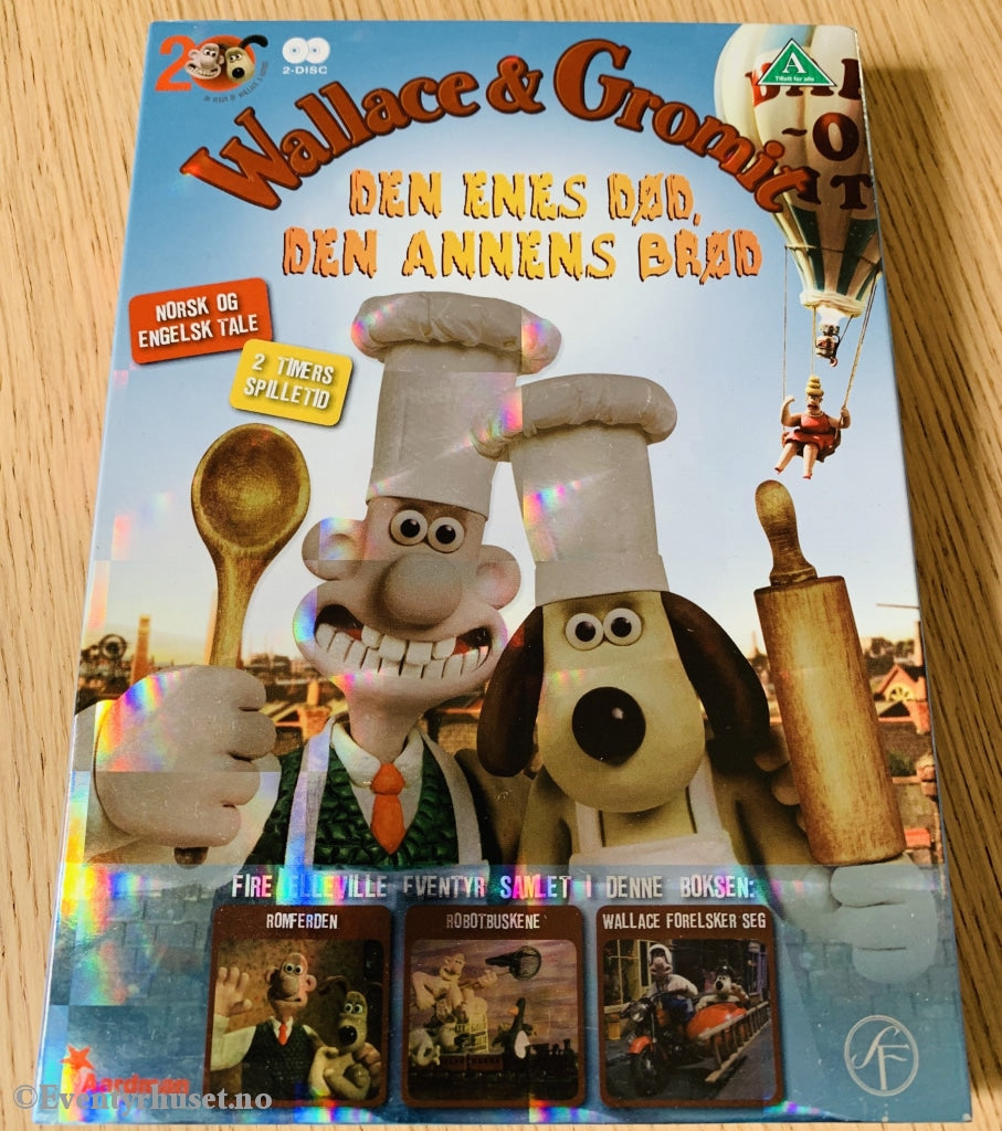 Wallace & Gromit. 2008. Den Enes Død Den Andres Brød. Dvd Slipcase.