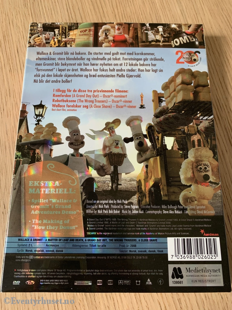 Wallace & Gromit. 2008. Den Enes Død Den Andres Brød. Dvd Slipcase.