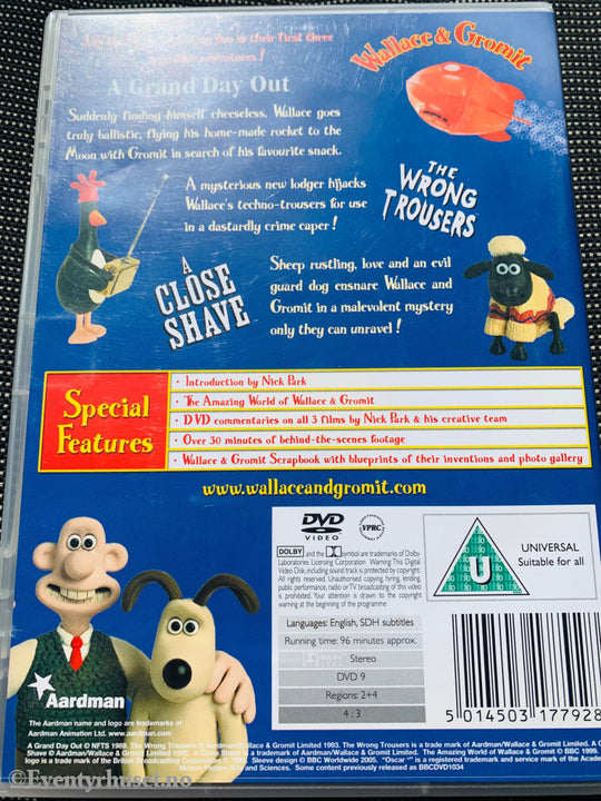 Wallace & Gromit. 3 Cracking Adventures! (3 Elleville Eventyr!). Dvd. Dvd