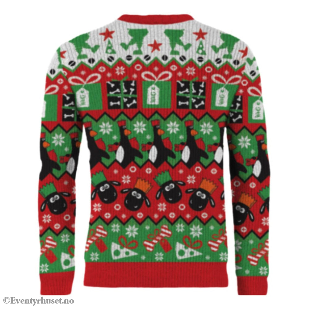 Wallace & Gromit Christmas Sweater Cracking Christmas Old Chum! Size S Fashion & Accessories