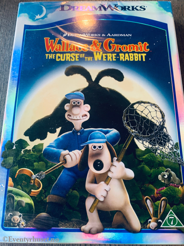 Wallace & Gromit. The Curse of The Were-Rabbit (Varulvkaninens Forbannelse). DVD slipcase. Ny i plast! DVD