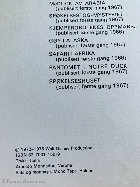 Walt Disney. 1972-75. Jeg Onkel Skrue. Kjempebøkene (Jeg Bøkene).