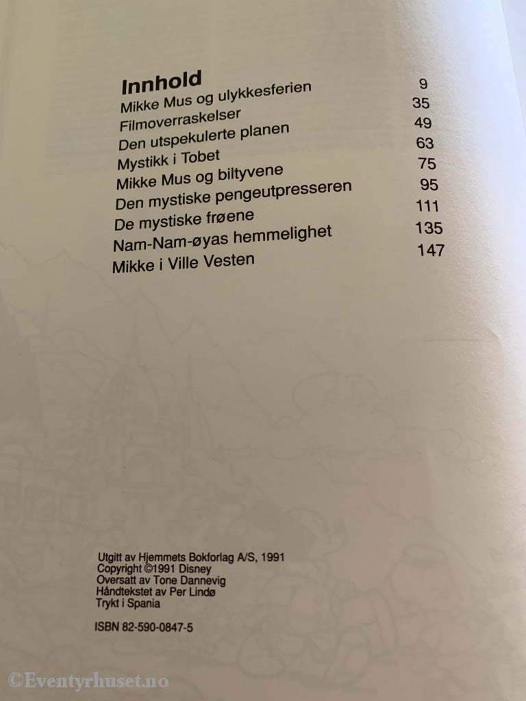 Walt Disney. 1991. Mikke Mus På Eventyr. Fortelling