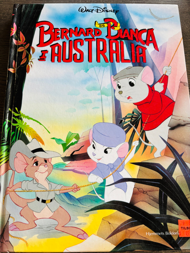 Walt Disney – Bernard og Bianca i Australia. Bok.