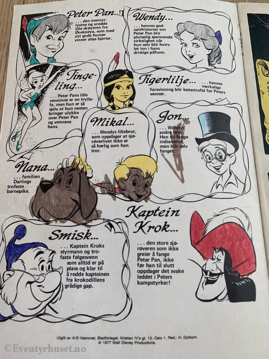 Walt Disney Klassikere. 1977. Peter Pan. Tegneserieblad