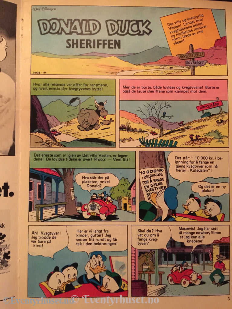 Walt Disney Klassikere. 1977. Sheriffen. Fn/vg. Tegneserieblad