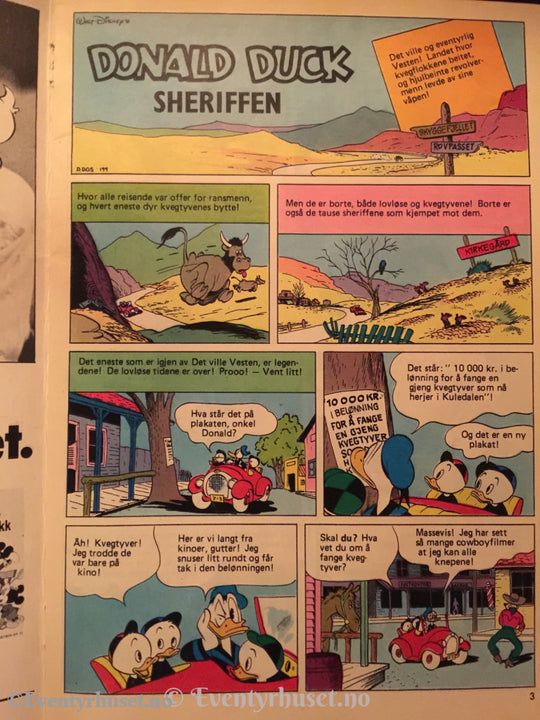 Walt Disney Klassikere. 1977. Sheriffen. Fn/vg. Tegneserieblad