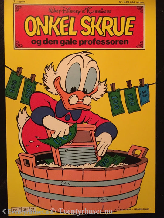 Walt Disney Klassikere. 1979. Onkel Skrue Og Den Gale Professoren. Vf. Tegneserieblad