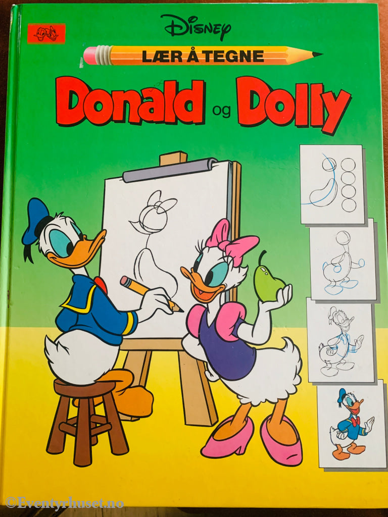 Walt Disney. Lær å tegne Donald og Dolly. 1993. Bok.