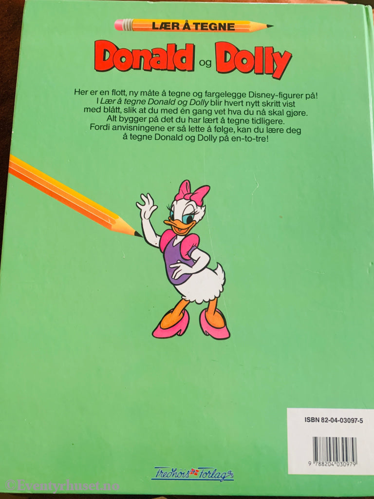 Walt Disney. Lær å tegne Donald og Dolly. 1993. Bok.