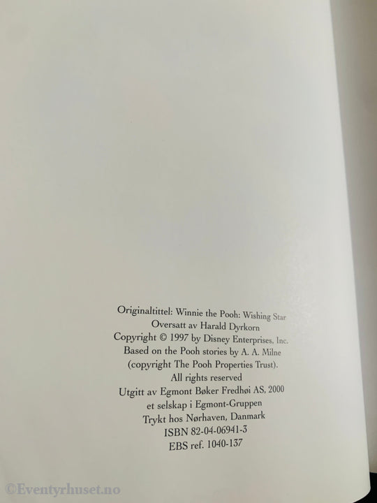 Walt Disney. Ole Brumms lykkestjerne. 1998. Bok.
