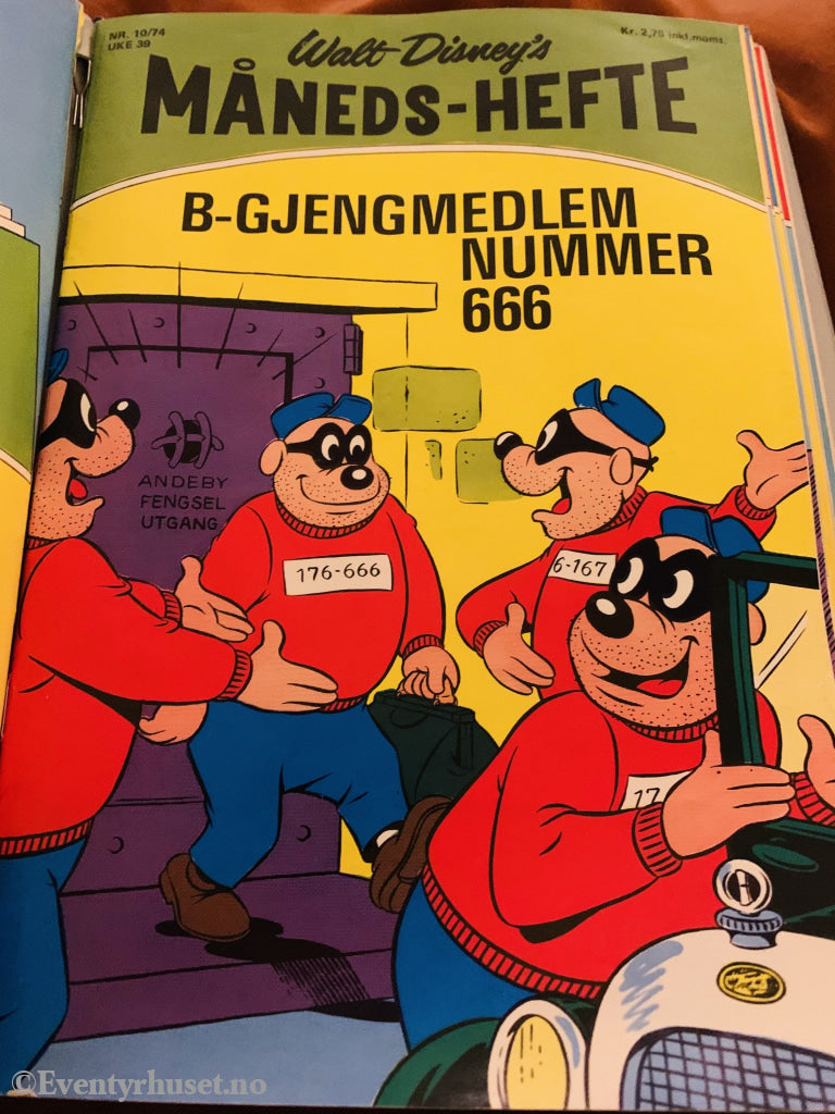 Walt Disney´s Måneds-Hefte. 1974/10. Tegneserieblad