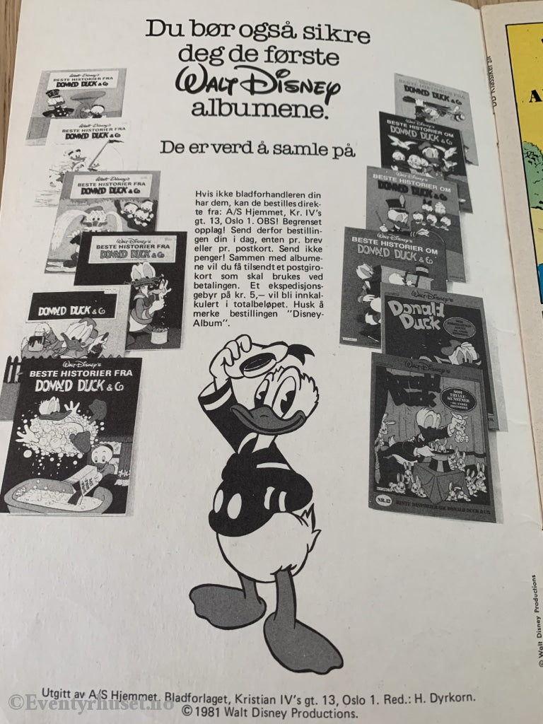 Walt Disney´s Godbiter. 1981. Arvesmykket. Tegneserieblad