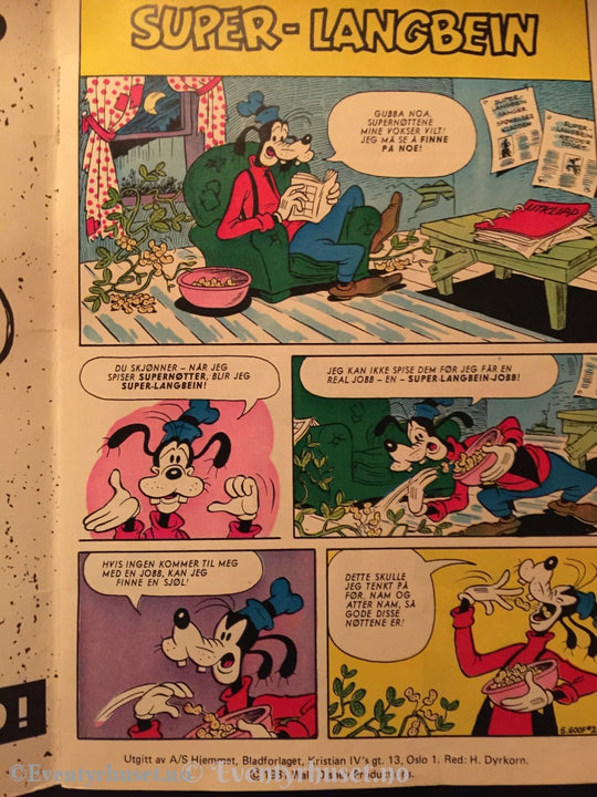 Walt Disney´s Godbiter. 1981. Super-Langbein. Vg. Tegneserieblad