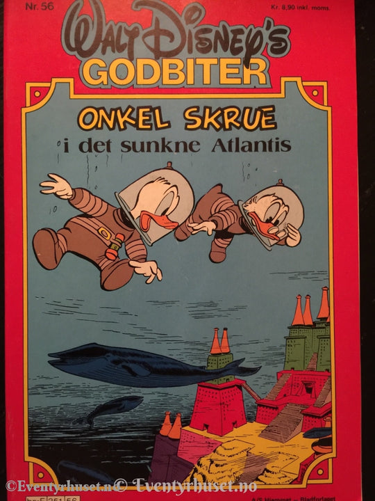 Walt Disney´s Godbiter. 1984. Onkel Skrue I Det Sunkne Atlantis. Vg+. Tegneserieblad