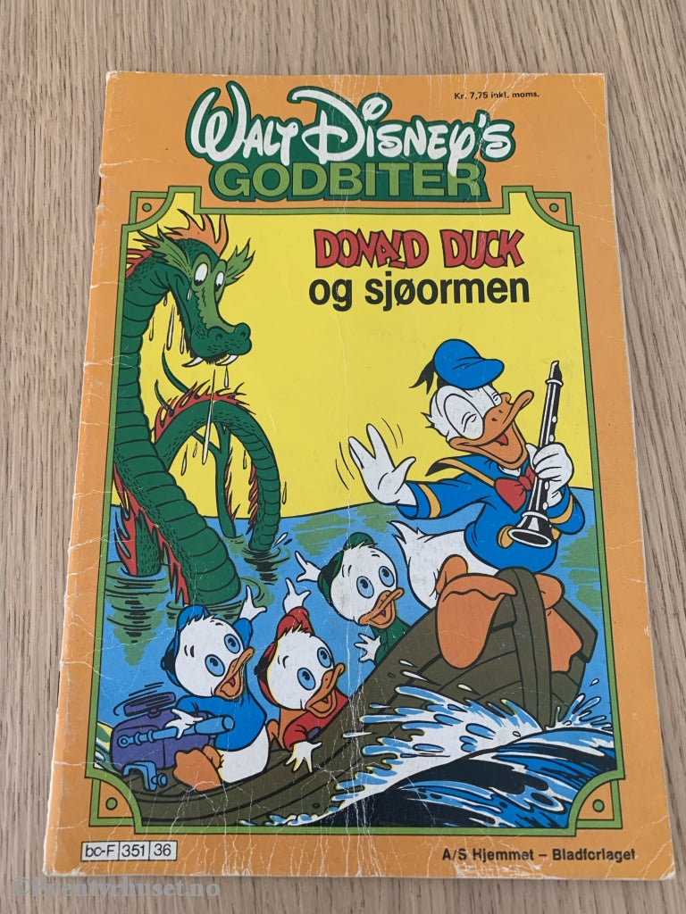 Walt Disney´s Godbiter. 198X. Donald Duck Og Sjøormen. Tegneserieblad