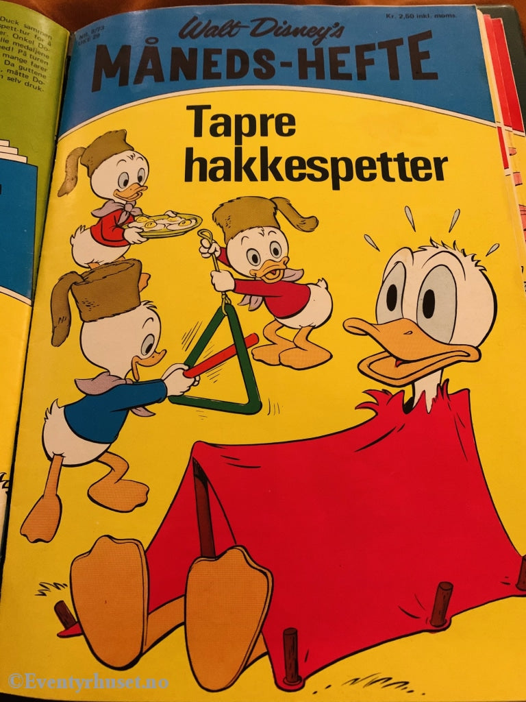 Walt Disney´s Måneds-Hefte. 1973/08. Tegneserieblad