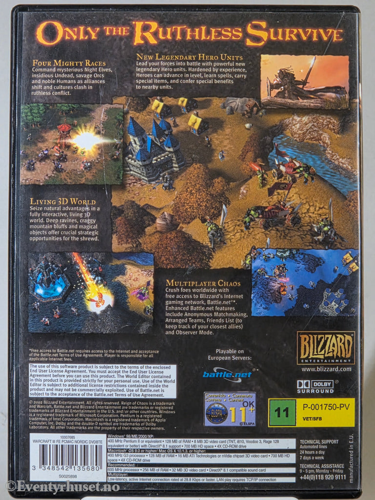 Warcraft III: Reign of Chaos. 2002. PC-spill.