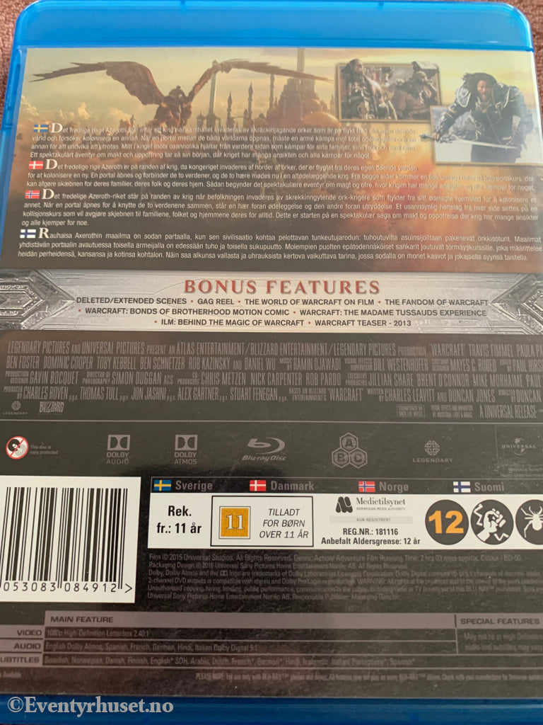 Warcraft - The Beginning. Blu-ray.