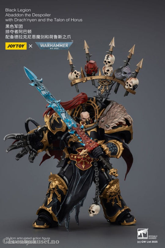 Warhammer 40,000 Action Figure Black Legion Abaddon the Despoiler with Drach’nyen and the Talo 16 cm Toys