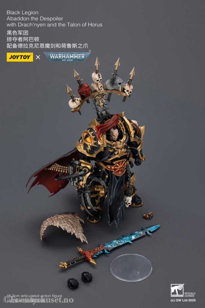 Warhammer 40,000 Action Figure Black Legion Abaddon the Despoiler with Drach’nyen and the Talo 16 cm Toys