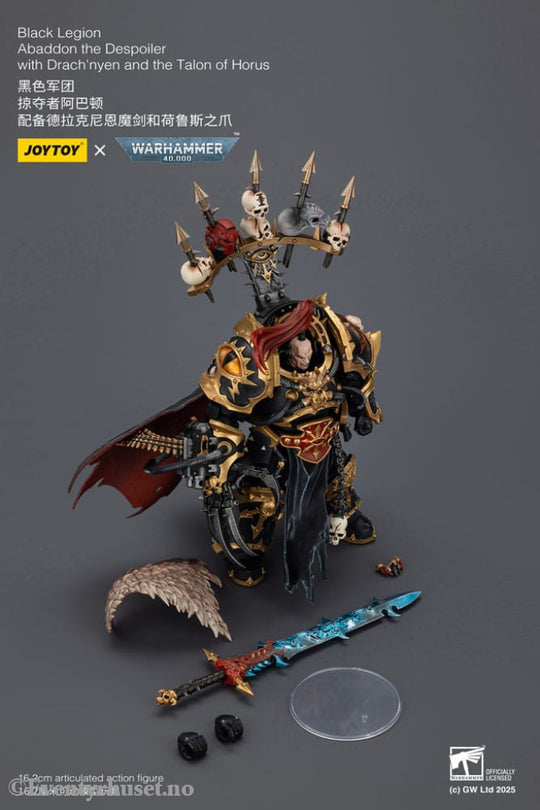 Warhammer 40,000 Action Figure Black Legion Abaddon the Despoiler with Drach’nyen and the Talo 16 cm Toys