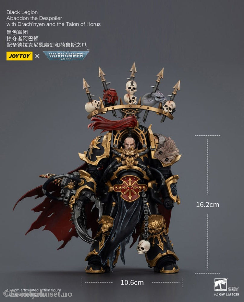Warhammer 40,000 Action Figure Black Legion Abaddon the Despoiler with Drach’nyen and the Talo 16 cm Toys