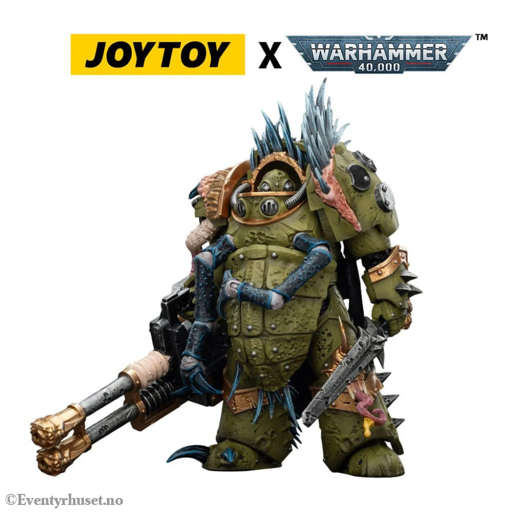 Warhammer 40,000 Action Figure Death Guard Blightlord Terminator 1 with Reaper Autocannon and Bubotic Blades 14 cm Toys