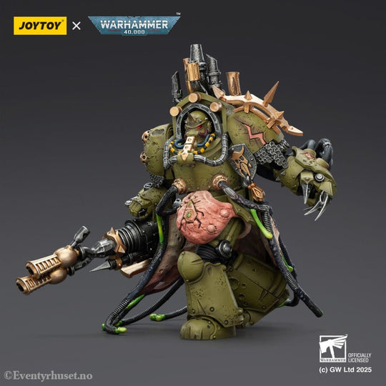 Warhammer 40,000 Action Figure Death Guard Lord of Virulence with Power Fist and Twin Plague Spewer 14 cm Toys