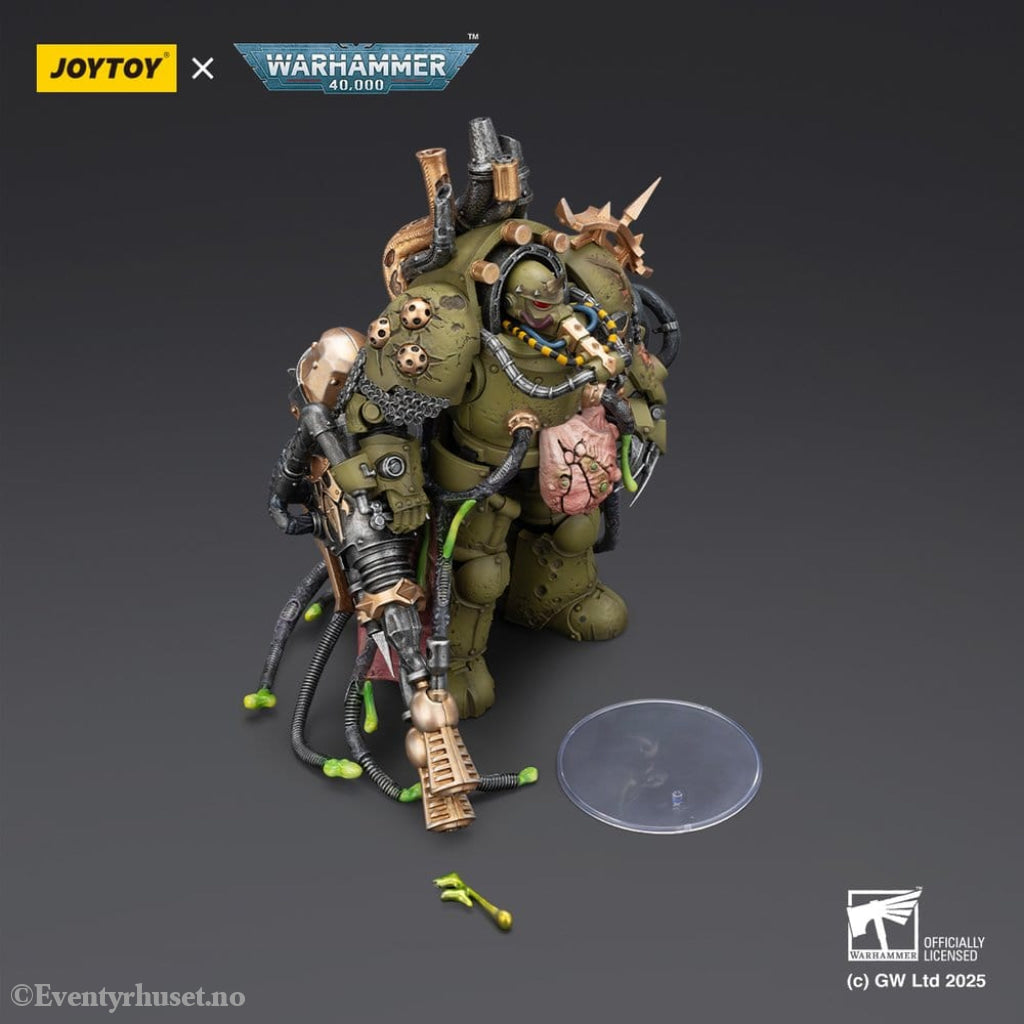Warhammer 40,000 Action Figure Death Guard Lord of Virulence with Power Fist and Twin Plague Spewer 14 cm Toys