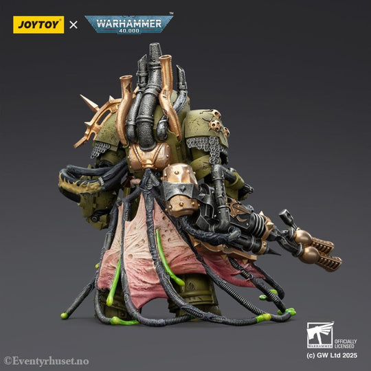Warhammer 40,000 Action Figure Death Guard Lord of Virulence with Power Fist and Twin Plague Spewer 14 cm Toys