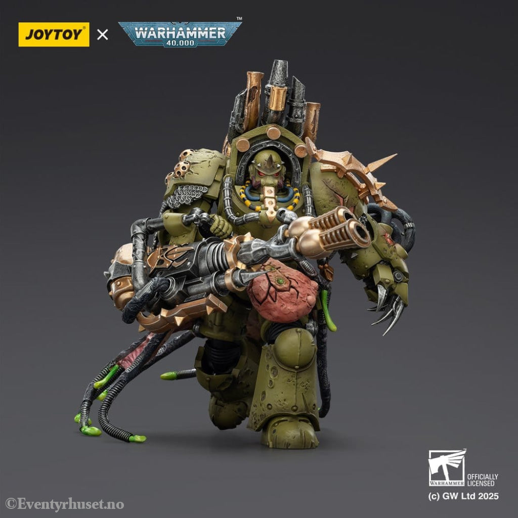 Warhammer 40,000 Action Figure Death Guard Lord of Virulence with Power Fist and Twin Plague Spewer 14 cm Toys