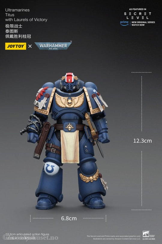 Warhammer 40,000 Action Figure Ultramarines Titus with Laurels of Victory 13 cm Toys
