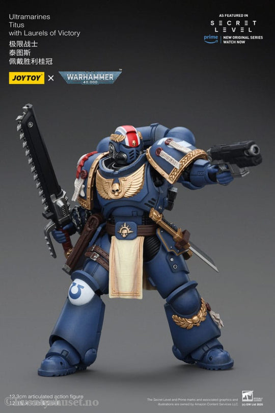 Warhammer 40,000 Action Figure Ultramarines Titus with Laurels of Victory 13 cm Toys