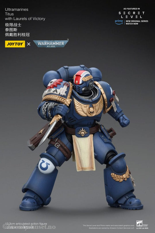 Warhammer 40,000 Action Figure Ultramarines Titus with Laurels of Victory 13 cm Toys